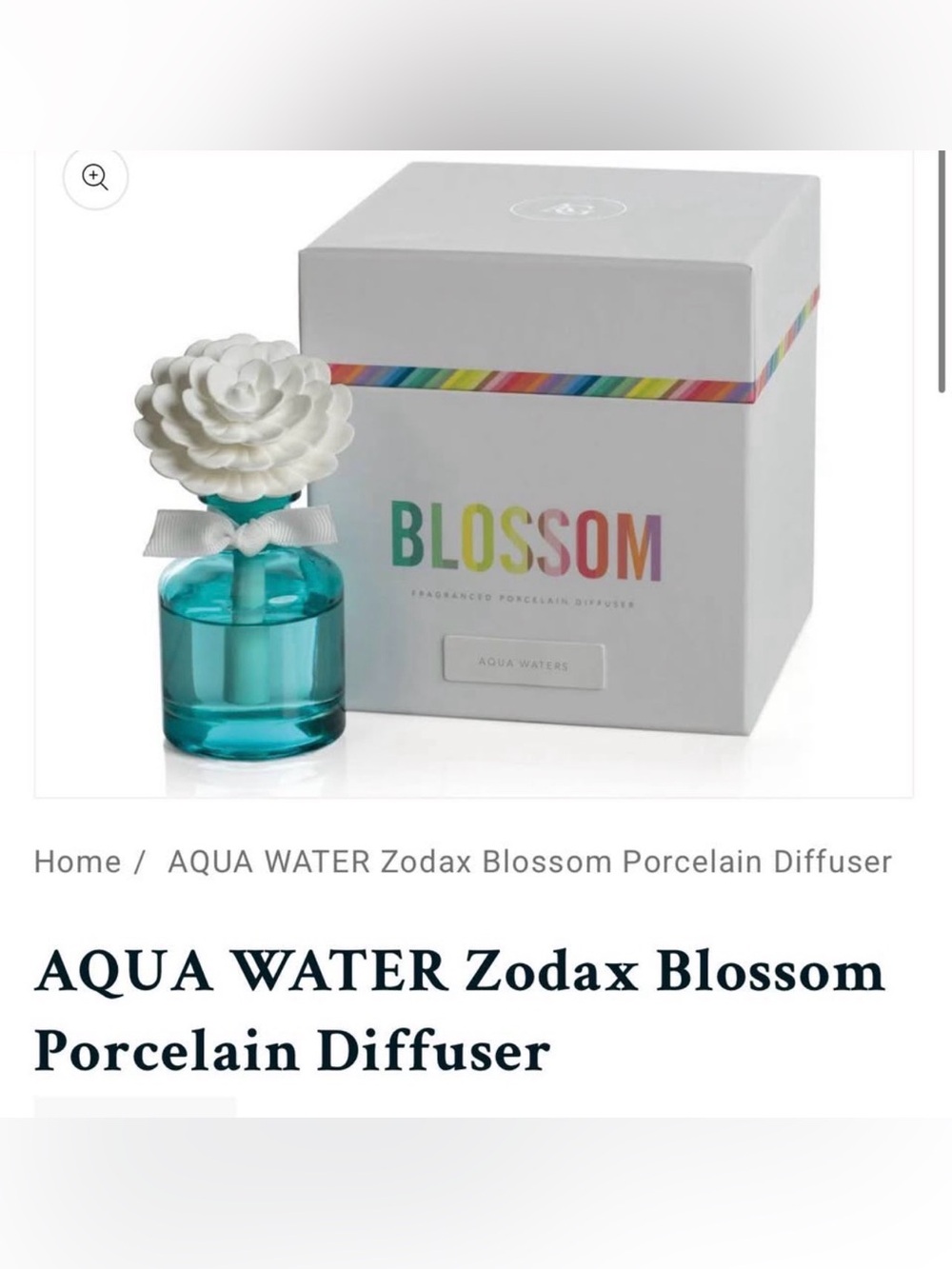 Zodax Blossom Floral Oil Diffuser (Aqua Water) 40 ml